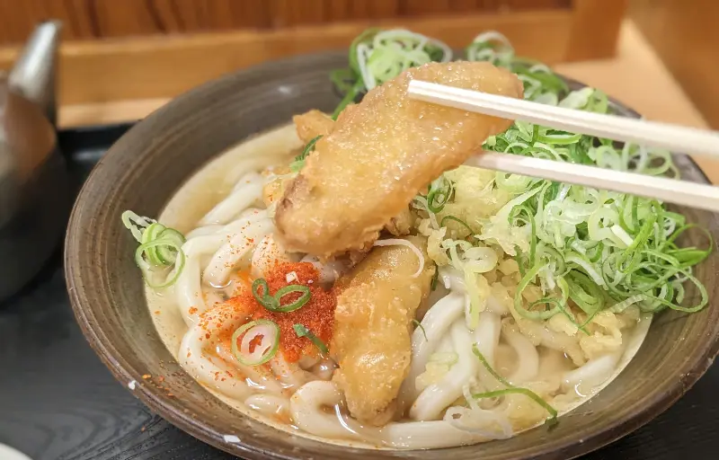 牧のうどんのごぼう天うどん