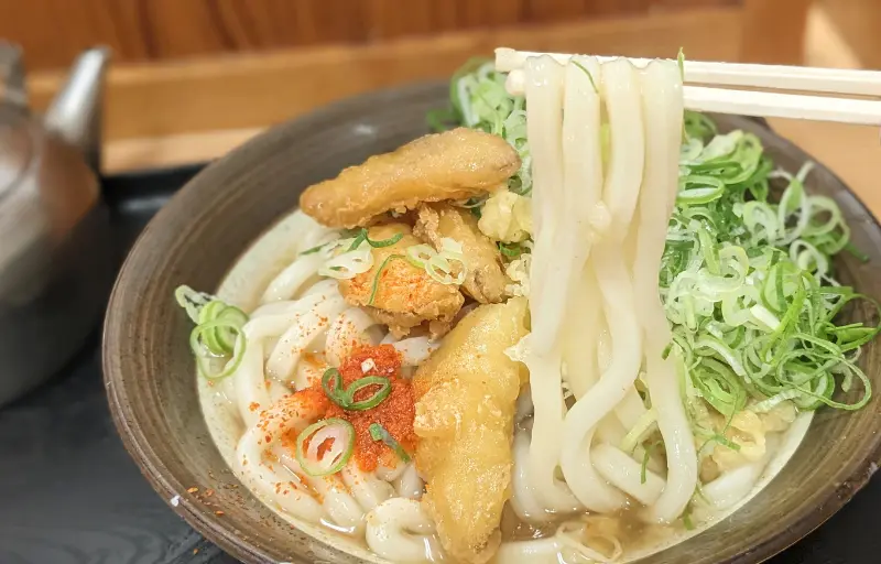 牧のうどんのごぼう天うどん